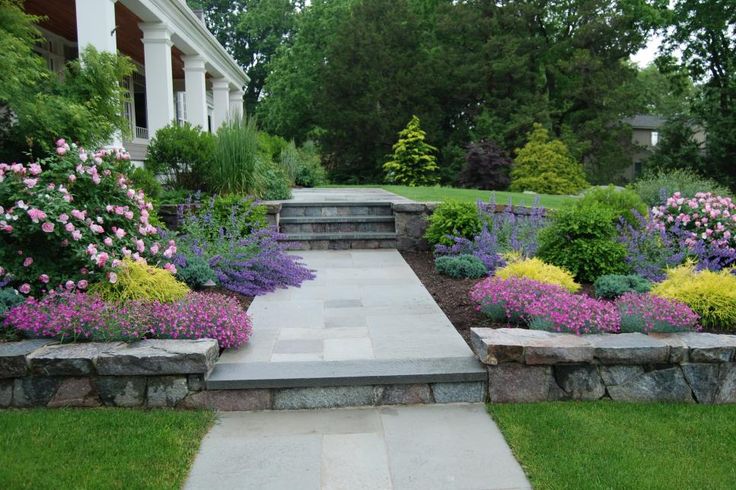 Paver walkway hardscaping project in Shrewsbury, MA by Lanney Property Care